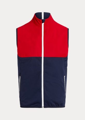 Kırmızı / Lacivert Erkek Ralph Lauren Su Geçirmez Katlanabilir Yelek