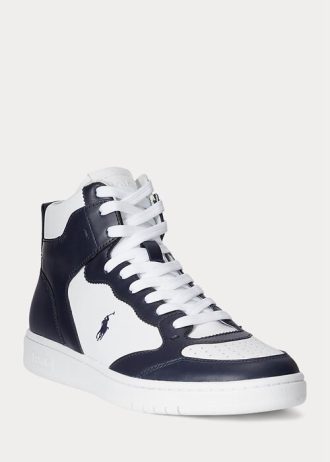 Lacivert / Beyaz Erkek Ralph Lauren Court Deri Yüksek Topuklu Spor Ayakkabı Lacivert / Beyaz Erkek Ralph Lauren Court Deri Yüksek Topuklu Spor Ayakkabı