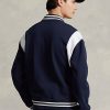 Lacivert / Beyaz Erkek Ralph Lauren Polar Letterman Ceketler Lacivert / Beyaz Erkek Ralph Lauren Polar Letterman Ceketler