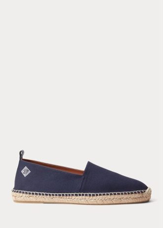 Lacivert Erkek Ralph Lauren Bowsworth Monogram Kanvas Espadril