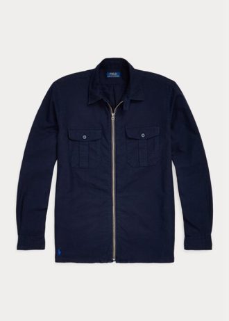 Lacivert Erkek Ralph Lauren Boyalı Oxford Gömlek Ceketleri