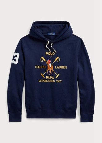 Lacivert Erkek Ralph Lauren Büyük Polo Armalı Polar Kapüşonlu Üst