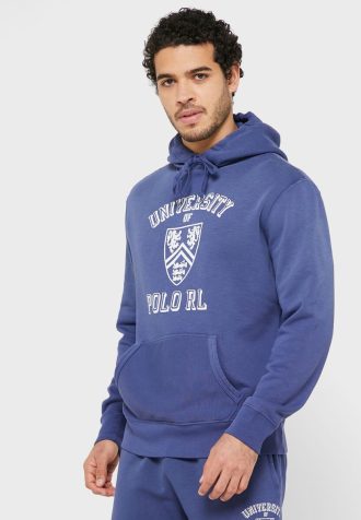 Lacivert Erkek Ralph Lauren Essential Kapüşonlu Üst