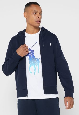 Lacivert Erkek Ralph Lauren Essential Kapüşonlu Üst