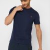 Lacivert Erkek Ralph Lauren Essential Yuvarlak Yaka Tişörtler