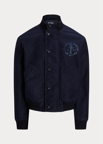 Lacivert Erkek Ralph Lauren Grafik Desenli Ceketler