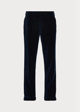 Lacivert Erkek Ralph Lauren Gregory Kadife Resmi Pantolon