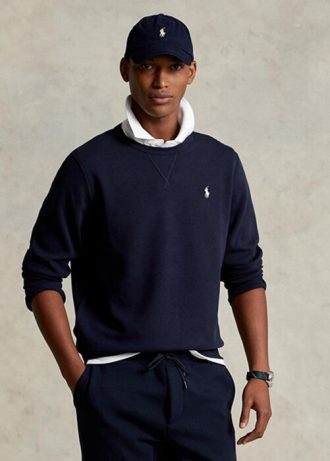 Lacivert Erkek Ralph Lauren Çift Örgü Kazak Sweatshirt