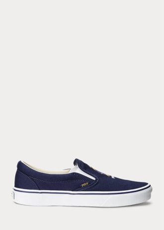Lacivert Erkek Ralph Lauren Keaton Polo Bear Slip-On Spor Ayakkabı Lacivert Erkek Ralph Lauren Keaton Polo Bear Slip-On Spor Ayakkabı