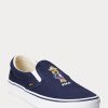 Lacivert Erkek Ralph Lauren Keaton Polo Bear Slip-On Spor Ayakkabı Lacivert Erkek Ralph Lauren Keaton Polo Bear Slip-On Spor Ayakkabı