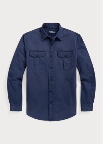 Lacivert Erkek Ralph Lauren Klasik Kesim Chino İş Gömlekleri