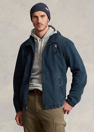 Lacivert Erkek Ralph Lauren Kot Kapüşonlu Ceketler