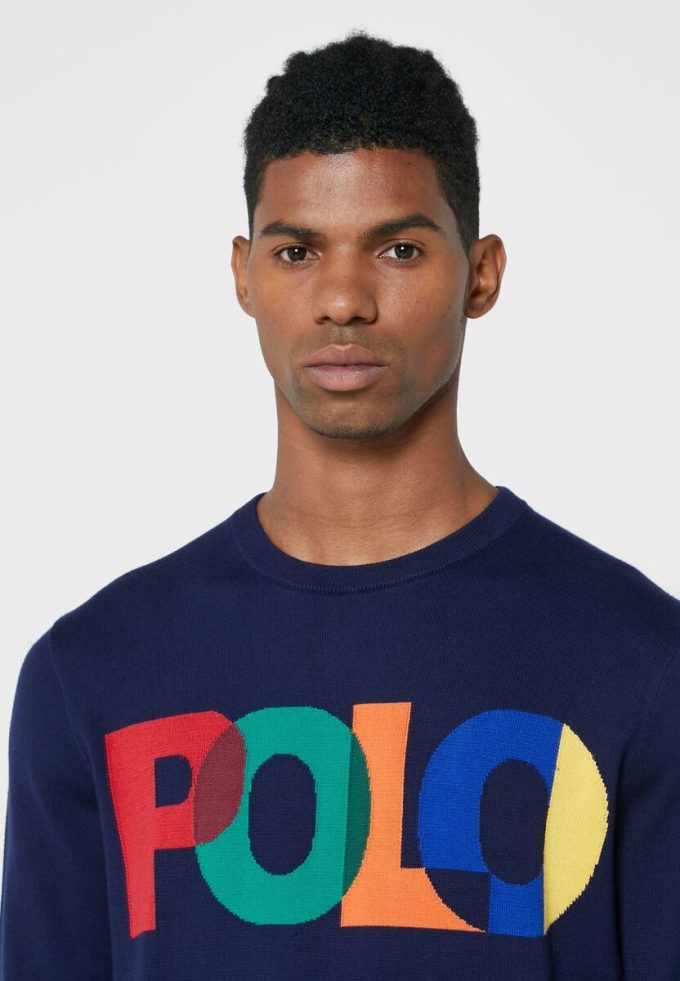 Lacivert Erkek Ralph Lauren Logo Sweatshirt