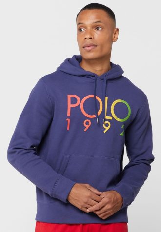 Lacivert Erkek Ralph Lauren Logolu Kapüşonlu Üst