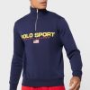 Lacivert Erkek Ralph Lauren Logolu Yarım Fermuarlı Sweatshirt Lacivert Erkek Ralph Lauren Logolu Yarım Fermuarlı Sweatshirt