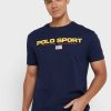 Lacivert Erkek Ralph Lauren Logolu Yuvarlak Yaka Tişörtler