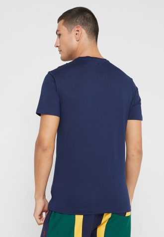 Lacivert Erkek Ralph Lauren Logolu Yuvarlak Yaka Tişörtler