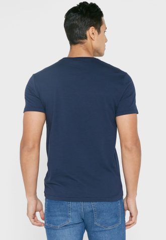 Lacivert Erkek Ralph Lauren Logolu Yuvarlak Yaka Tişörtler