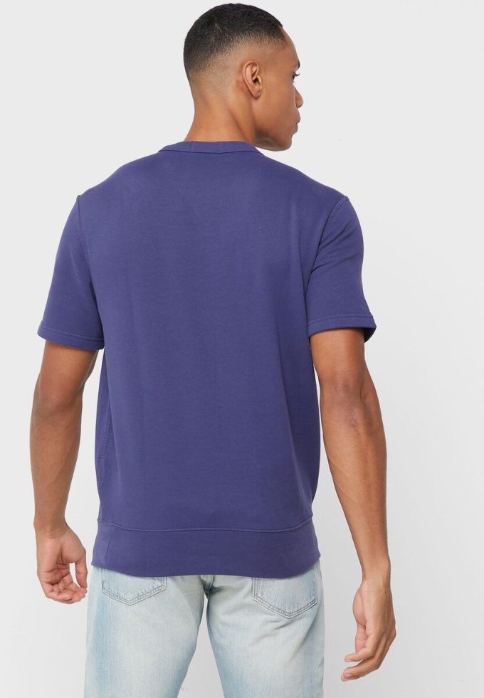 Lacivert Erkek Ralph Lauren Logolu Yuvarlak Yaka Tişörtler