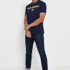 Lacivert Erkek Ralph Lauren Logolu Yuvarlak Yaka Tişörtler