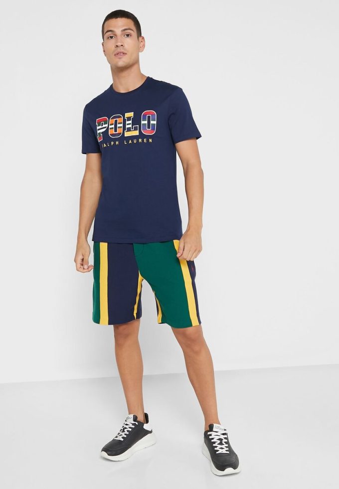 Lacivert Erkek Ralph Lauren Logolu Yuvarlak Yaka Tişörtler