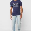 Lacivert Erkek Ralph Lauren Logolu Yuvarlak Yaka Tişörtler