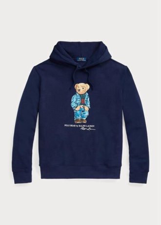 Lacivert Erkek Ralph Lauren Polo Ayı Polar Kapüşonlu Üst