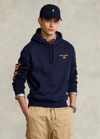 Lacivert Erkek Ralph Lauren Polo Spor Polar Kapüşonlu Üst