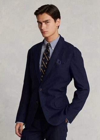 Lacivert Erkek Ralph Lauren Polo Yumuşak Keten Takım Elbise Blazerları Lacivert Erkek Ralph Lauren Polo Yumuşak Keten Takım Elbise Blazerları