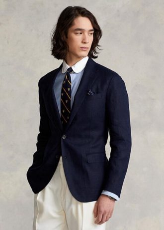 Lacivert Erkek Ralph Lauren Polo Yumuşak Keten Takım Elbise Blazerları Lacivert Erkek Ralph Lauren Polo Yumuşak Keten Takım Elbise Blazerları