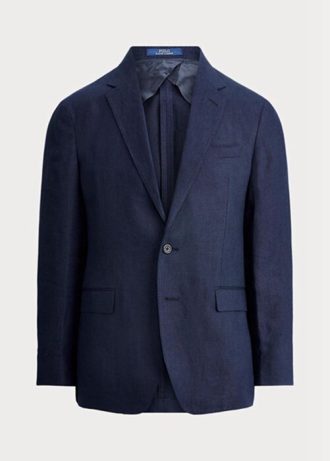 Lacivert Erkek Ralph Lauren Polo Yumuşak Keten Takım Elbise Blazerları Lacivert Erkek Ralph Lauren Polo Yumuşak Keten Takım Elbise Blazerları