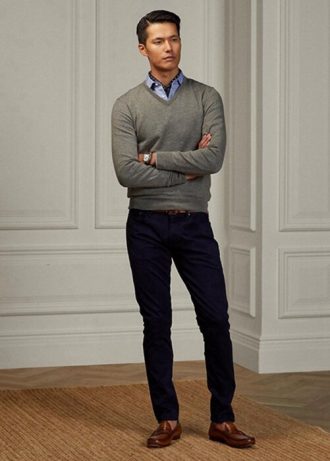 Lacivert Erkek Ralph Lauren Slim Fit Streç Kot Pantolon
