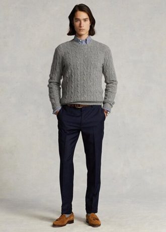 Lacivert Erkek Ralph Lauren Slim Fit Yünlü Twill Pantolon