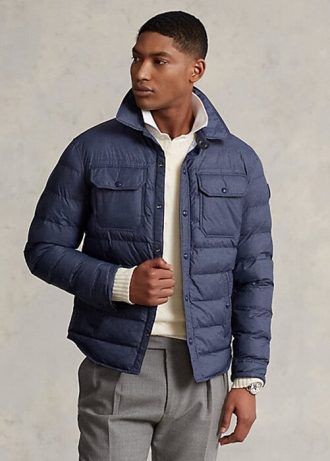 Lacivert Erkek Ralph Lauren Su Geçirmez Ceketler