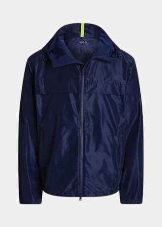 Lacivert Erkek Ralph Lauren Su Geçirmez Kapüşonlu Ceketler