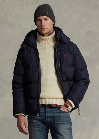 Lacivert Erkek Ralph Lauren Su Geçirmez Kaz Tüyü Montlar