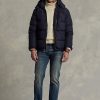 Lacivert Erkek Ralph Lauren Su Geçirmez Kaz Tüyü Montlar