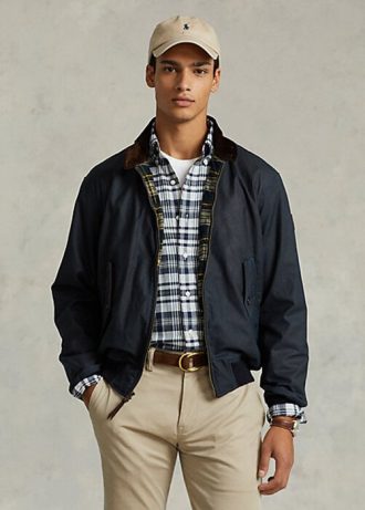 Lacivert Erkek Ralph Lauren Yağlı Kumaş Ceketler