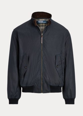 Lacivert Erkek Ralph Lauren Yağlı Kumaş Ceketler