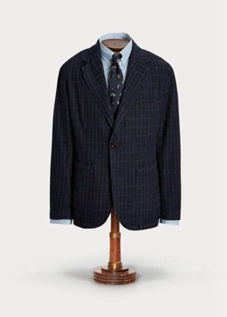 Lacivert Erkek Ralph Lauren Yapısız Pamuklu-Keten Spor Blazer Ceket Lacivert Erkek Ralph Lauren Yapısız Pamuklu-Keten Spor Blazer Ceket