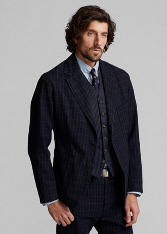 Lacivert Erkek Ralph Lauren Yapısız Pamuklu-Keten Spor Blazer Ceket Lacivert Erkek Ralph Lauren Yapısız Pamuklu-Keten Spor Blazer Ceket