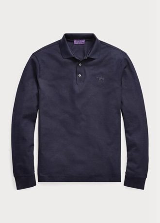 Lacivert Erkek Ralph Lauren Özel Slim Fit Pike Polo Gömlekleri