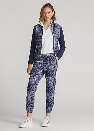 Lacivert Kadın Ralph Lauren Bandana Baskılı Jogger Pantolon