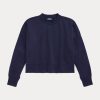 Lacivert Kadın Ralph Lauren Boxy Süet-Yamalı Fransız Havlu Sweatshirt Lacivert Kadın Ralph Lauren Boxy Süet-Yamalı Fransız Havlu Sweatshirt