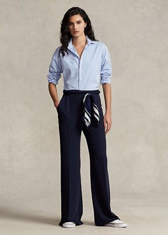 Lacivert Kadın Ralph Lauren Cady Geniş Paça Pantolon