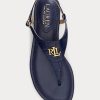 Lacivert Kadın Ralph Lauren Ellington Kabartmalı Deri Sandaletler Lacivert Kadın Ralph Lauren Ellington Kabartmalı Deri Sandaletler