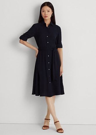 Lacivert Kadın Ralph Lauren Fit-and-Flaredress Elbise