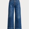 Lacivert Kadın Ralph Lauren Geniş Paça Kısa Kot Pantolon Lacivert Kadın Ralph Lauren Geniş Paça Kısa Kot Pantolon