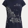 Lacivert Kadın Ralph Lauren Grafik Jersey Tişörtleri Lacivert Kadın Ralph Lauren Grafik Jersey Tişörtleri