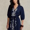 Lacivert Kadın Ralph Lauren Çiçek İşlemeli Tül Uzun Elbise Lacivert Kadın Ralph Lauren Çiçek İşlemeli Tül Uzun Elbise